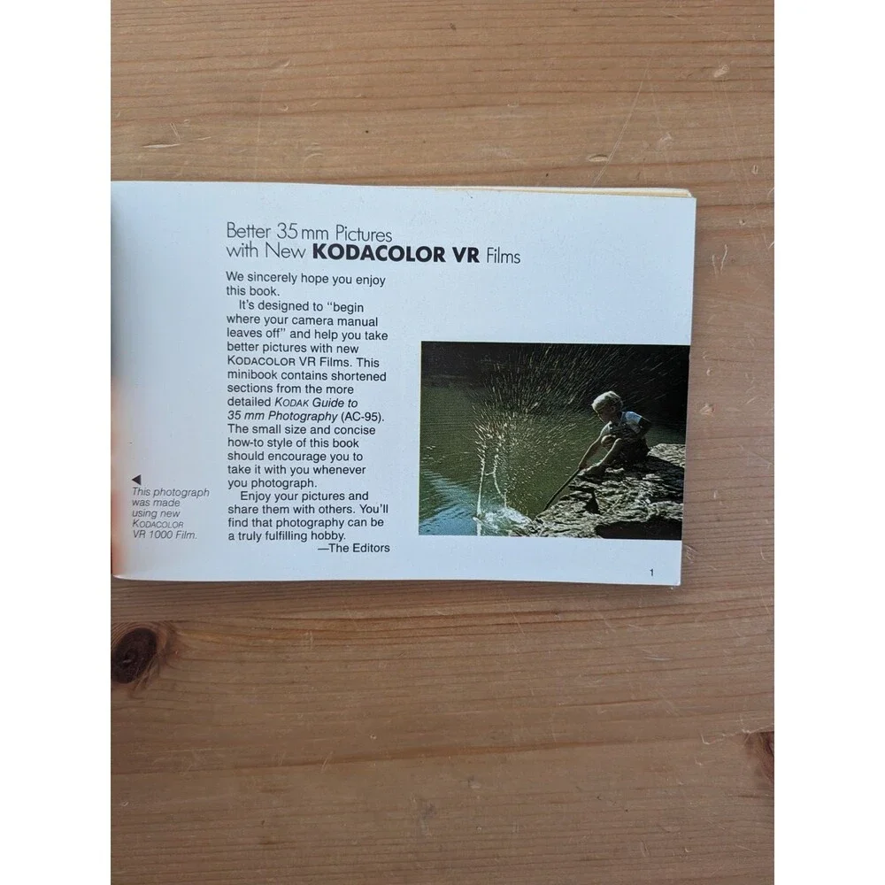 Lot of 3 Camera Film Lens Brochures Manuals Kodak VR Canon FD, Speedlite 244T